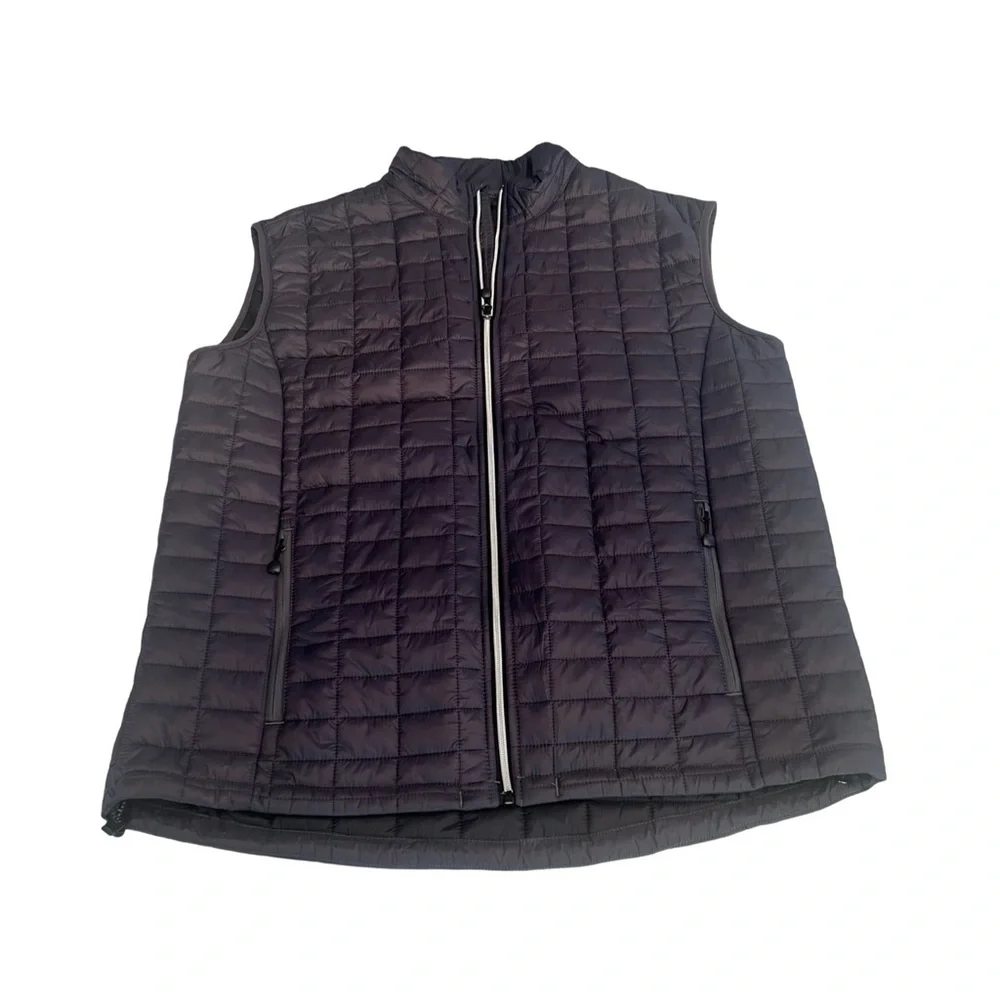 Little Donkey Andy Mens XL Black Quilted Puffer Vest Lightweight Full Zip Jacket